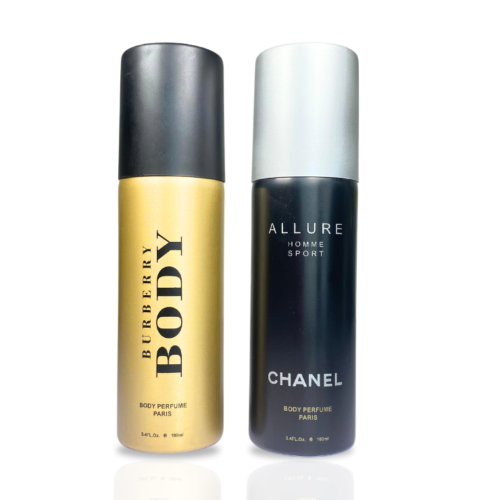Pack Of Two Body Spray ( Burberry Body For her/ Chanel Allure Homme Sport)