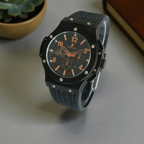Hublot Tuiga Black Strap Black Bezel Black Dial