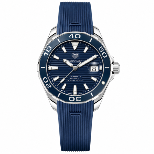TAG Heuer Aquaracer  Blue Strap Blue Bezel Blue Dial