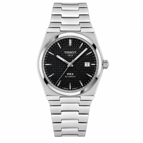 Tissot 1853 PRX Silver Chain Black Dial
